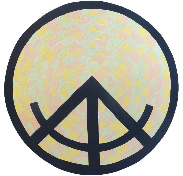 Peace Of Mind hex painting measures 23 inches in diameter